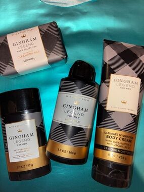 Bath & Body Works Gingham Legend for Men - Black, Gray, Gold